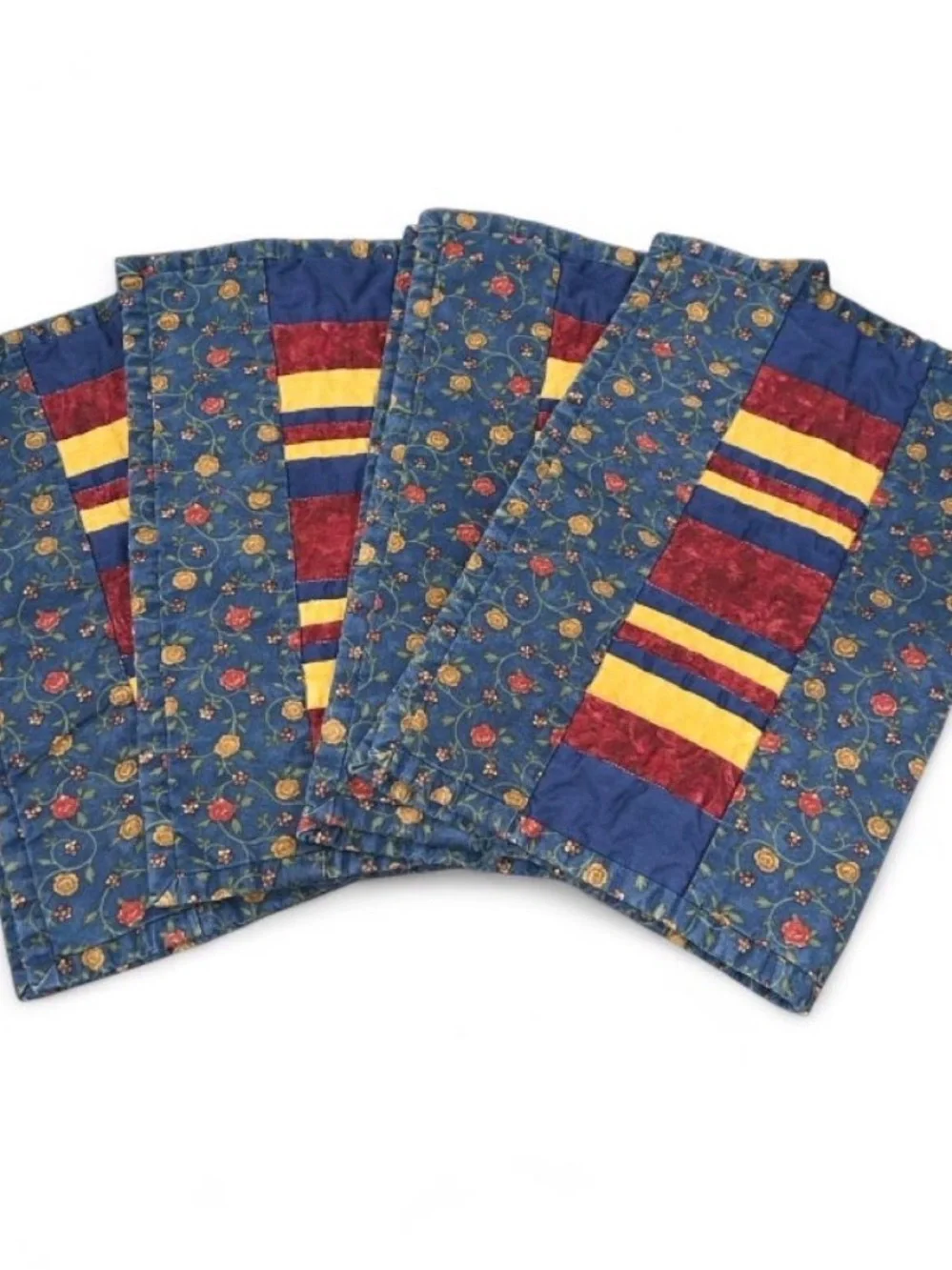 Quilted Handmade Vintage Placemats - Set of 4